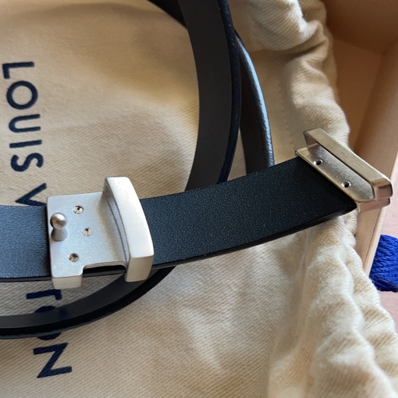 LV INITIALES 20MM belt silver / metallic size 75 - Picture 4 of 8